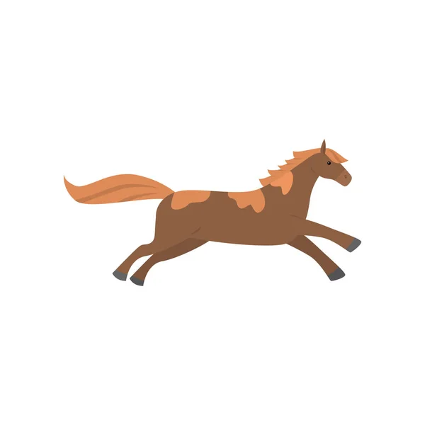 Joli cheval de dessin animé. Cheval gracieux d'une coloration inhabituelle . — Image vectorielle