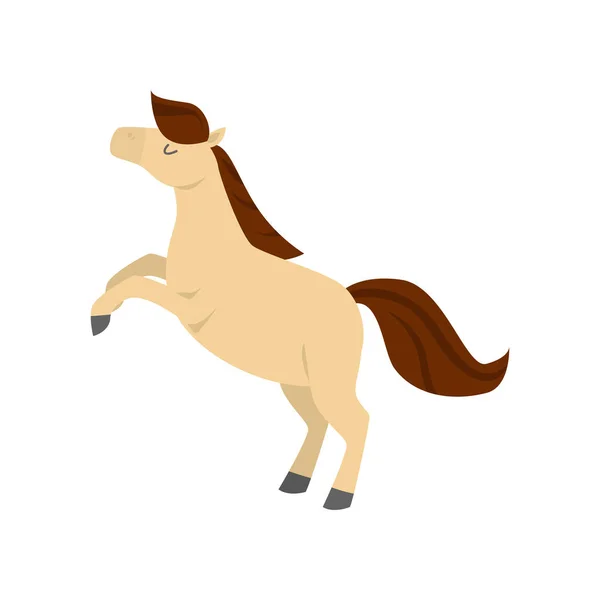 Симпатичный красивый мультяшный конь. Грациозная лошадь необычного цвета . — стоковый вектор
