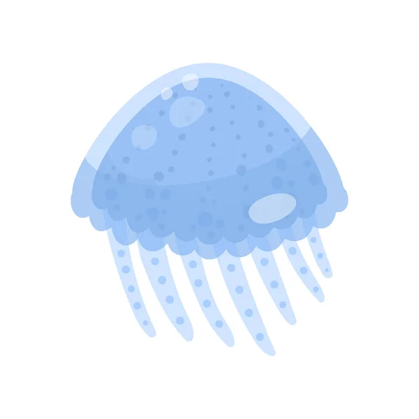 Niebieski, stary, morski Jellyfish podwodne słodkie stworzenie — Wektor stockowy