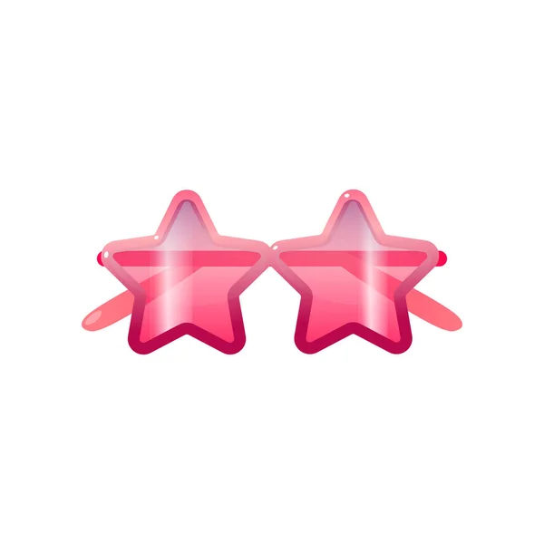 Star Pink plastikowe okulary przeciwsłoneczne moda retro Design — Wektor stockowy
