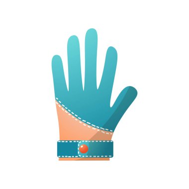 Mavi deri golf eldiveni, modern profesyonel ekipmanlar