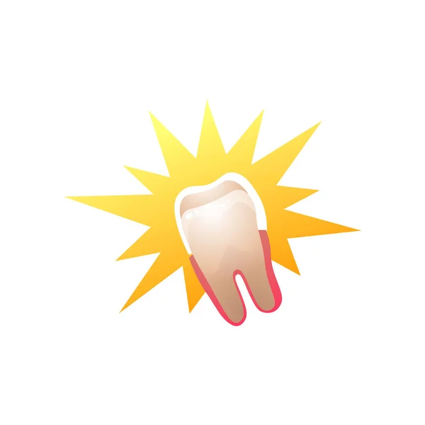 Zářivý zdravý lid zub muže, ženy nebo dětí — Stockový vektor