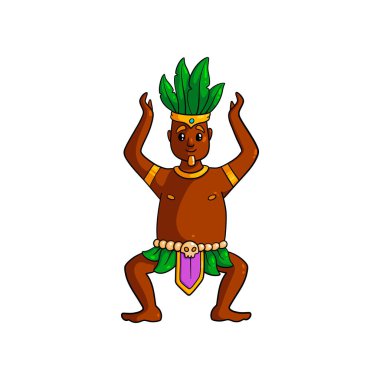Eller yukarı ve altın takı ile Dans Afrika kabilesi kral