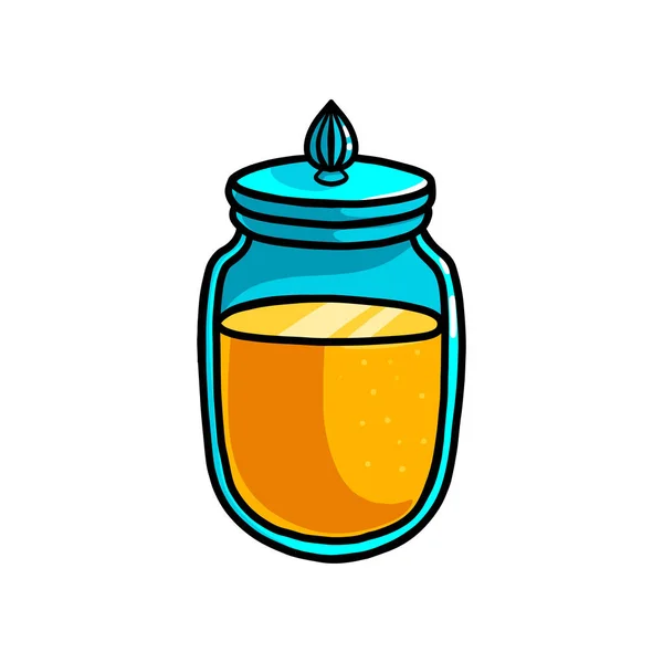 Vaso dolce fresco in vaso di vetro, colore oro — Vettoriale Stock