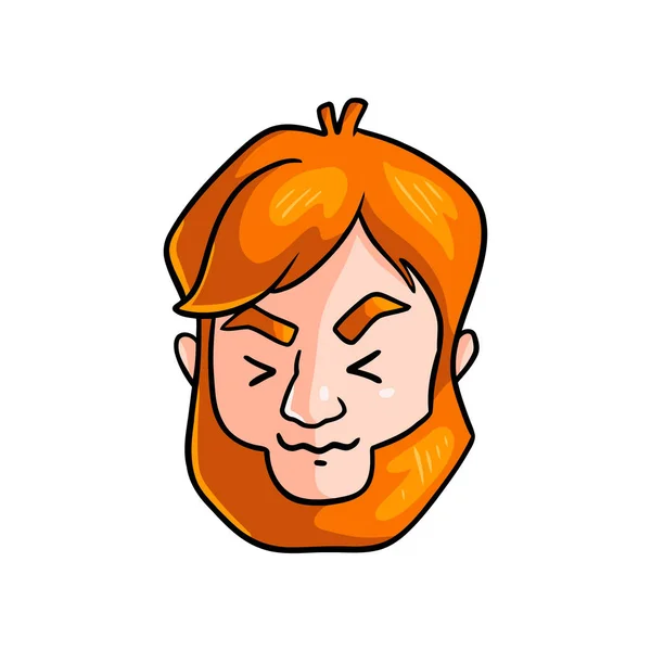 Boos gezicht van Redhead man in moeilijke thuissituatie — Stockvector