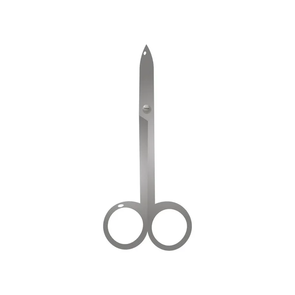 Nożyczki ze stali metalowej, medyczne narzędzie do badań stomatologicznych — Wektor stockowy