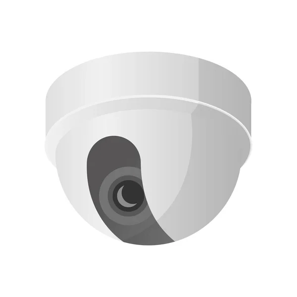 Indoor beveiligingscamera met zoomfunctie en kunststof materiaal — Stockvector
