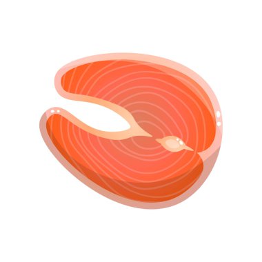 Taze buz balık biftek veya somon, deniz veya okyanus ürünü