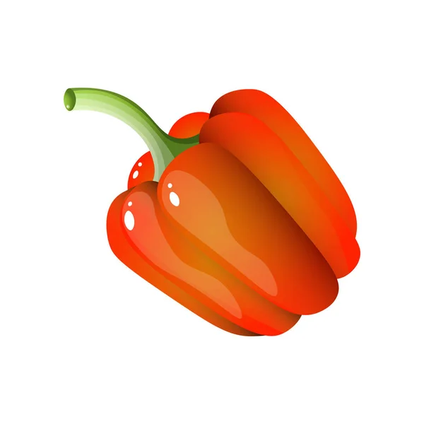 Paprika eco fresco vermelho, para salada de alimentos ou preparação de churrasco — Vetor de Stock