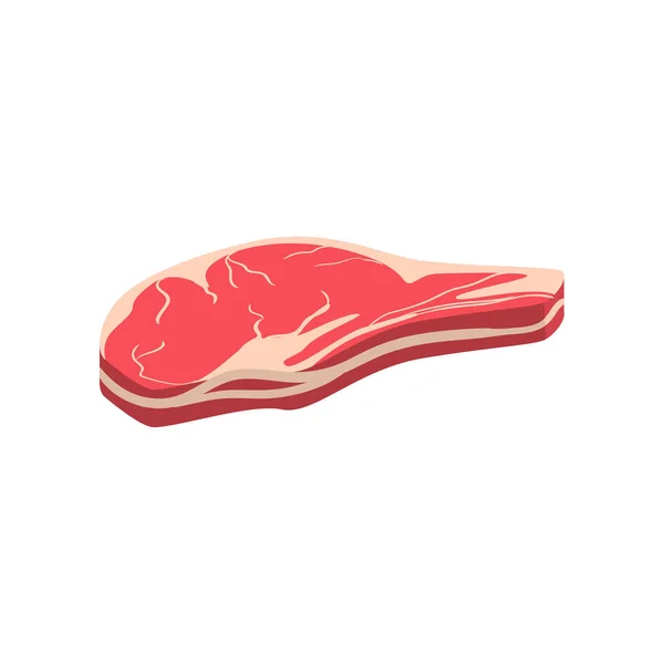 Raw piece of meat, fresh steak for bbq party — Stock Vector