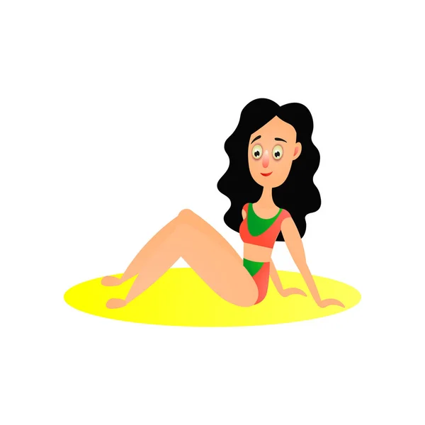 Эротичная девушка на горячем песке