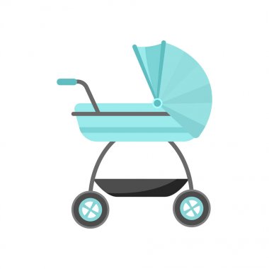 Ek sepet ile modern aqua renkli bebek arabası