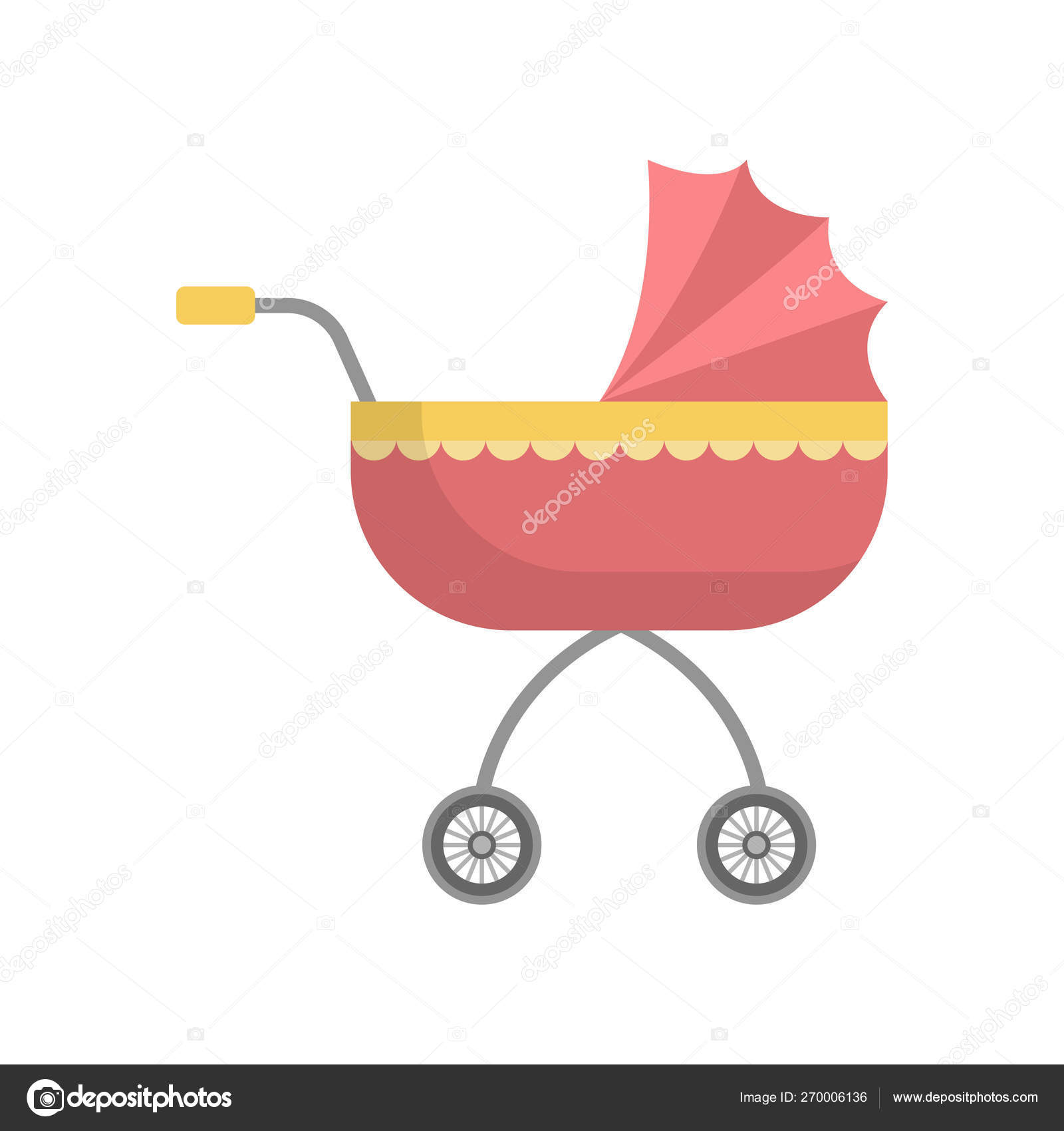 stroller with yellow wheels