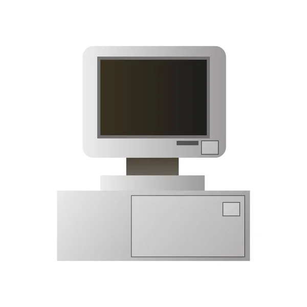 Antiguo pentium pc escritorio retro con pantalla tft — Vector de stock