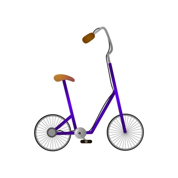 Asiento alto y asa de bicicleta moderna con ruedas pequeñas — Vector de stock