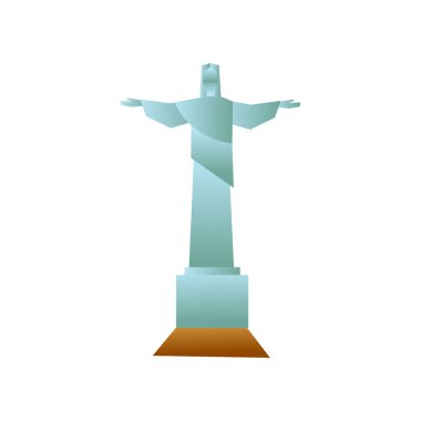 Rio de janeiro Dağ zirvesinde İsa taş heykeli