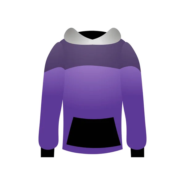 Esporte com capuz design violeta colorido com estilo cinza preto — Vetor de Stock