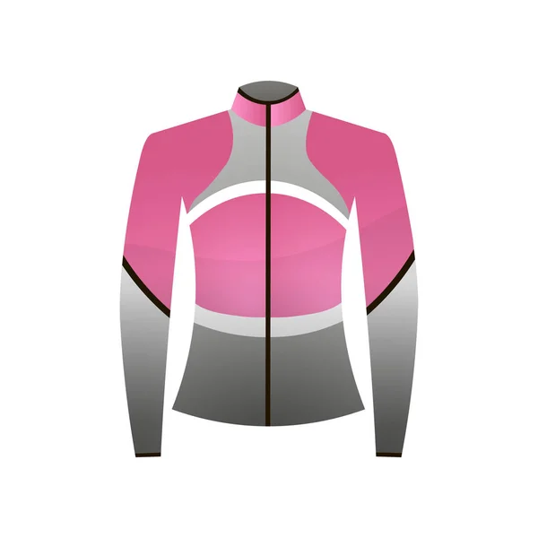 Esporte mulher treino com capuz, cor cinza rosa — Vetor de Stock