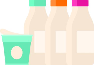 Taze süt ile ekşi krema ürün Plastik kavanoz