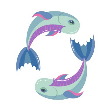 İki renkli balık, balık burcu, modern burç