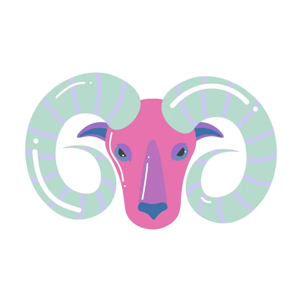 Color gris rosado aries zodíaco, diseño moderno — Vector de stock