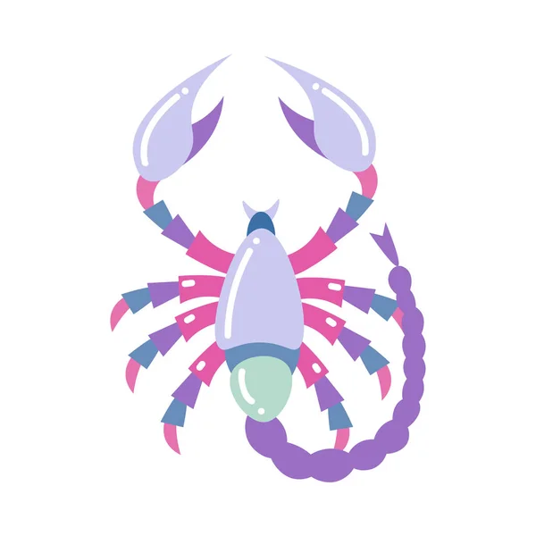 Kolorowy znak zodiaku Skorpion, nowoczesny styl projektowania — Wektor stockowy