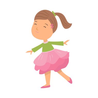 Pembe çiçek elbise sevimli güzellik okulu kız