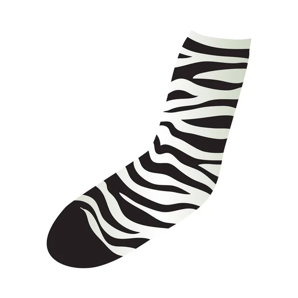 Μαλλί κάλτσα με λευκές γραμμές τίγρη εκτύπωση για τη γυναίκα ή τον άνθρωπο — Διανυσματικό Αρχείο
