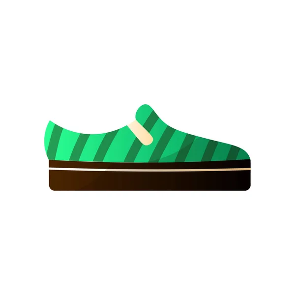 Sneakers plat icon.Raster illustration dans le style de dessin animé plat . — Image vectorielle