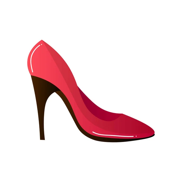 Röda pumpar skor. Raster illustration i lägenhet tecknad stil. — Stock vektor