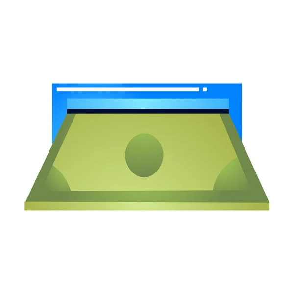 Bankomat ger gröna pengar vektor illustration — Stock vektor