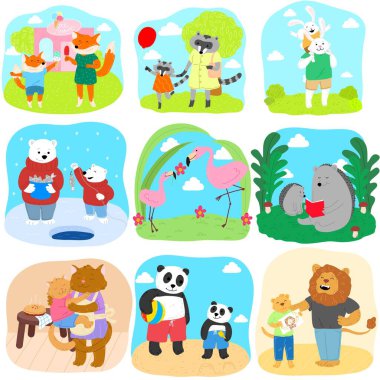 Ebeveynleri hayattan ve sıradan şeylerden zevk alan sevimli bebek hayvanlar.