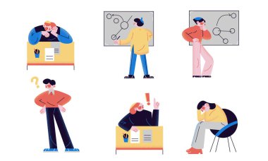 Farklı mesleklerden insanlar zor düşünür ve parlak fikirler üretmeye çalışırlar.