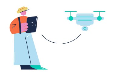 Elektronik aygıt ve İHA ile bahçede çiftçi kontrolü durumu