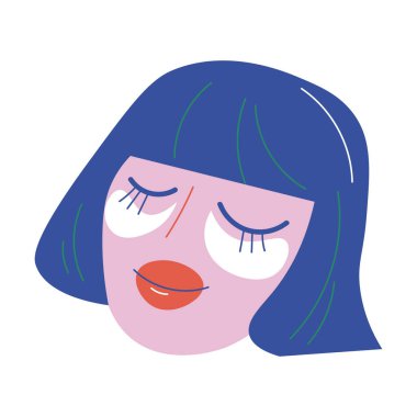 Kadın yüzü, vücut bakımı için göz altı yamalı.