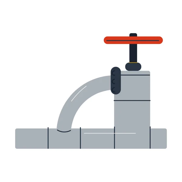 Bomba ou oleoduto para produção e manutenção da ilustração do vetor de óleo —  Vetores de Stock