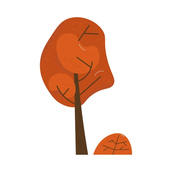 Colorido otoño dorado o árbol de otoño con follaje estacional — Vector de stock