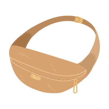 Günlük giysi için kahverengi, şık, rahat bir çanta.