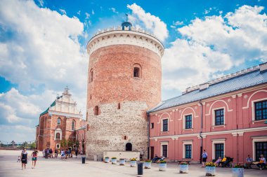 Lublin, Polonya - 19 Ağustos 2017: Castle, Lublin, Polonya