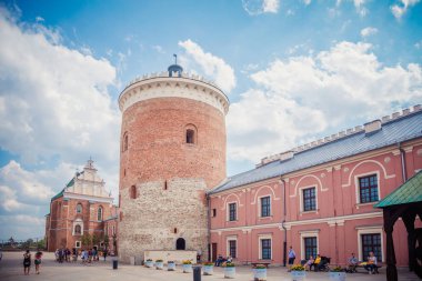 Lublin, Polonya - 19 Ağustos 2017: Castle, Lublin, Polonya