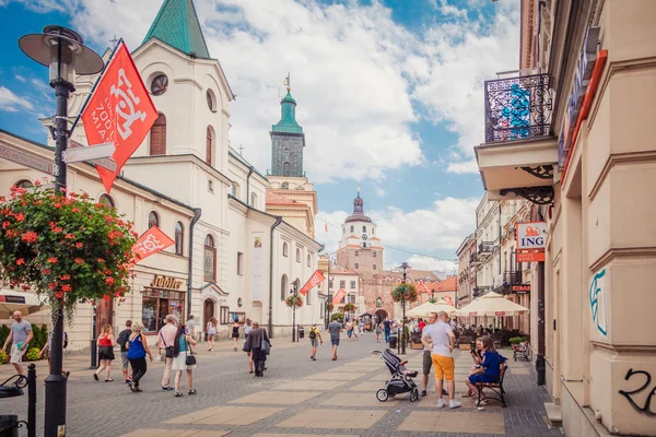 Lublin Polonya Ağustos 2017 Street Lublin Polonya — Stok fotoğraf