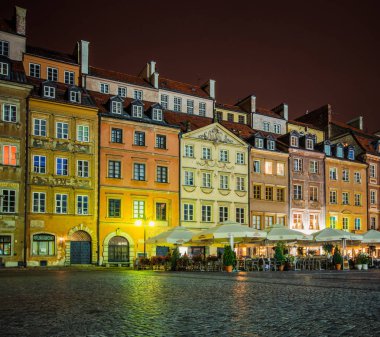 Gece Pazar Meydanı, Varşova, Polonya 