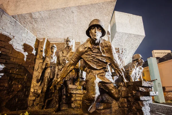 Monument Resistance Fighters Who Fought Warsaw Uprising Warsaw Poland — Stock Photo, Image