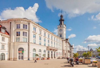 Varşova, Polonya - 21 Ağustos 2017: Jablonowski Palace, Varşova, Polonya