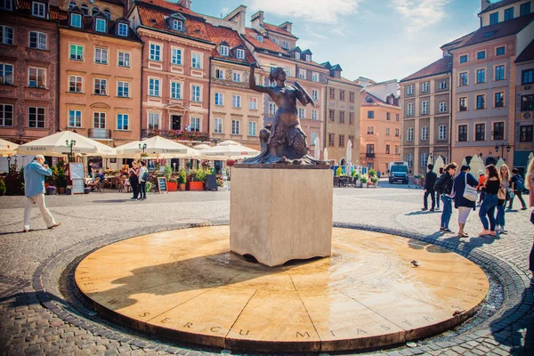 Monumento Sirena Varsovia Polonia — Foto de Stock