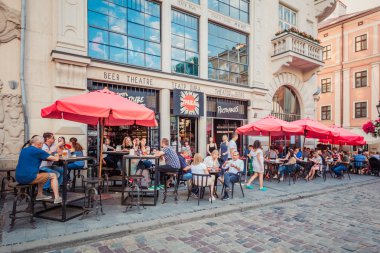  Lviv şehir manzaralı, Ukrayna