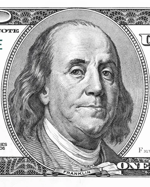 Closeup 100 Dollar Bill — Stock Photo, Image