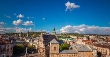 Lviv panoramik görünüm, Ukrayna