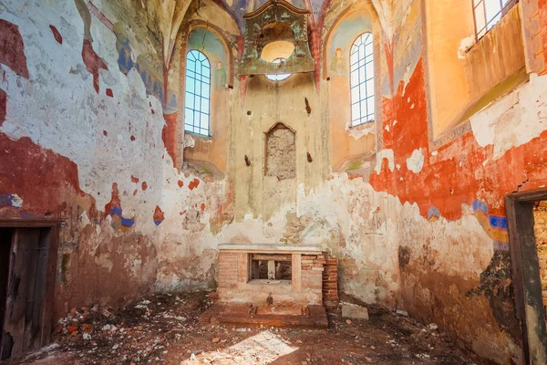 old abandoned church interior