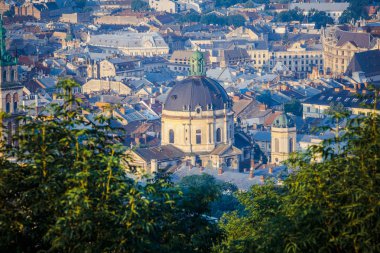 Yüksek Kaleden Lviv 'in panoramik görüntüsü